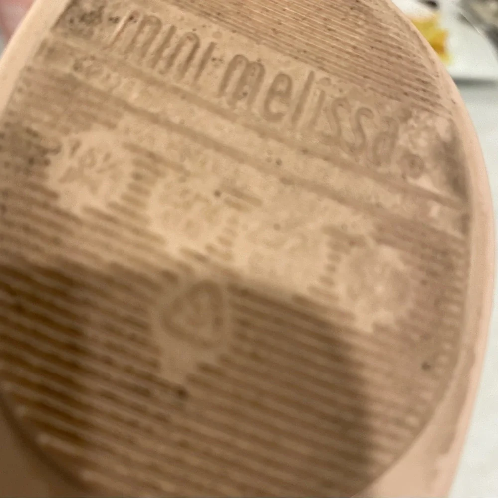 Mini Melissa Toddler Girls Ultragirl Sweet Bow Flat Size 10 Light Pink Gold